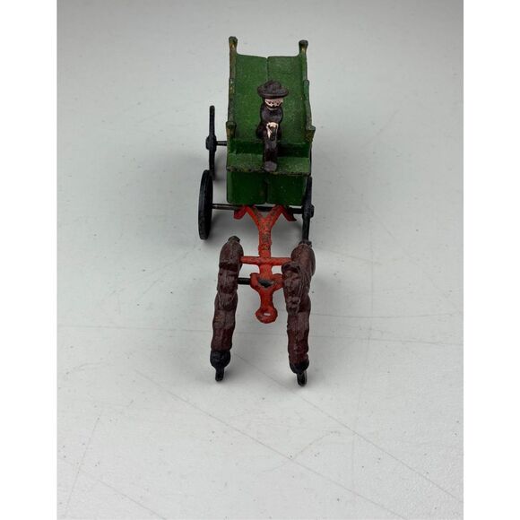 Antique Cast Iron Overland Circus Two Horse Drawn Circus Wagon w/ Driver EW2465 - Picture 3 of 6